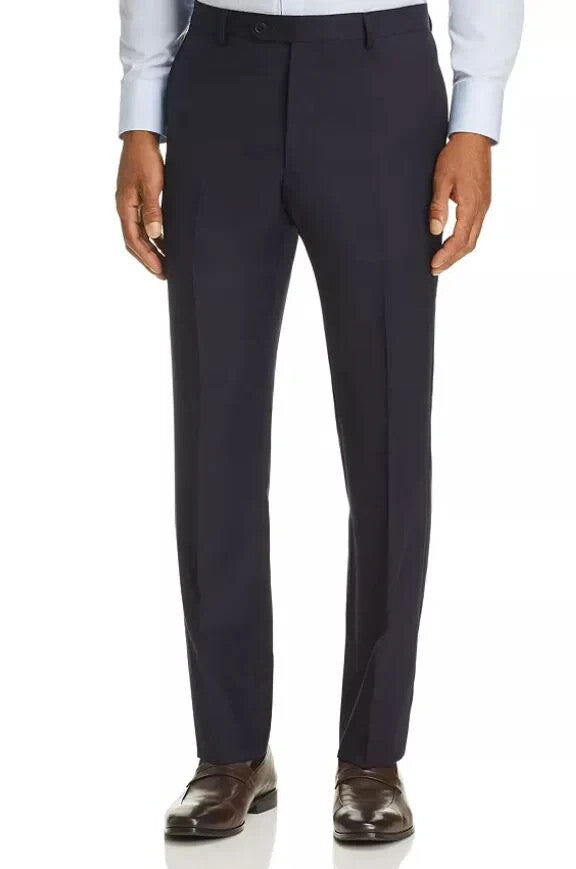 John Varvatos Mens Navy Plain Weave Basic Pants 38 X 30 $175    POREPV3S0011