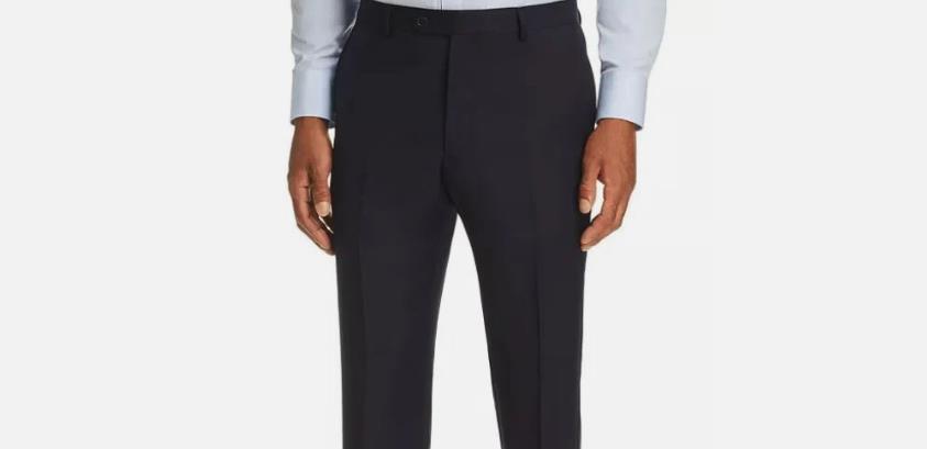 John Varvatos Mens Navy Plain Weave Basic Pants 38 X 30 $175    POREPV3S0011