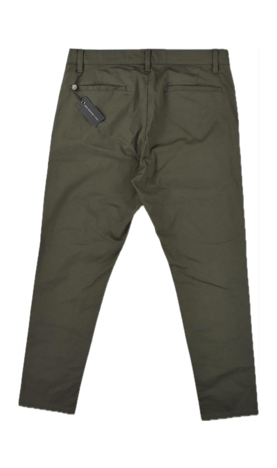 John Varvatos LENNY SKINNY CHINO Olive Pants $168  P953V1B  -BFME