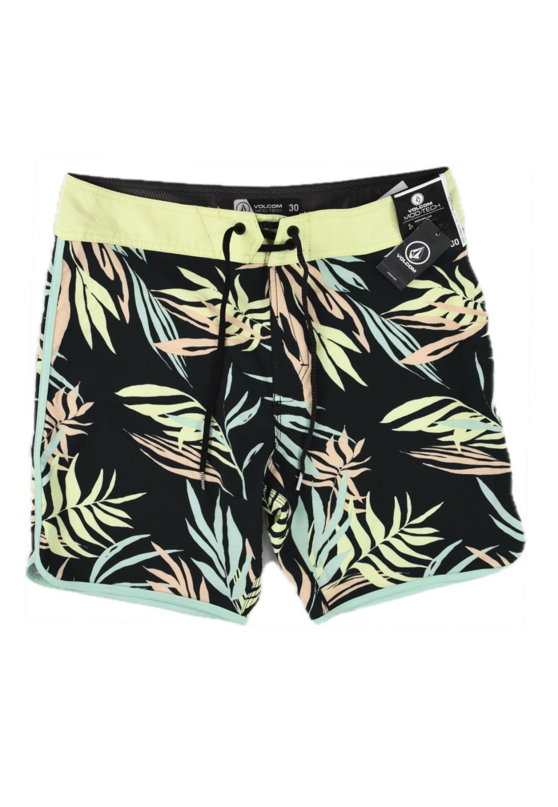 Volcom Mens Bleeding Leaf Mod 18" Boardshort Trunk 30   $60 A0822306