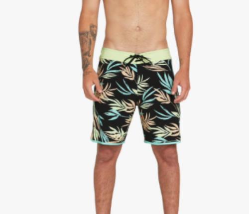 Volcom Mens Bleeding Leaf Mod 18" Boardshort Trunk 30   $60 A0822306