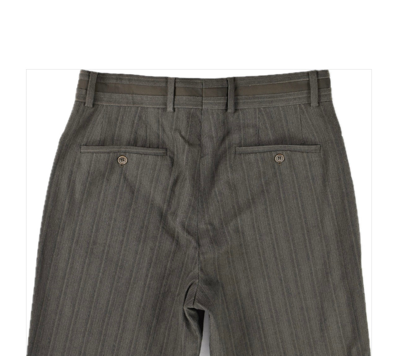 John Varvatos Men's Wide Leg Brown Textured Stripe Pants 32 X 33 NEW