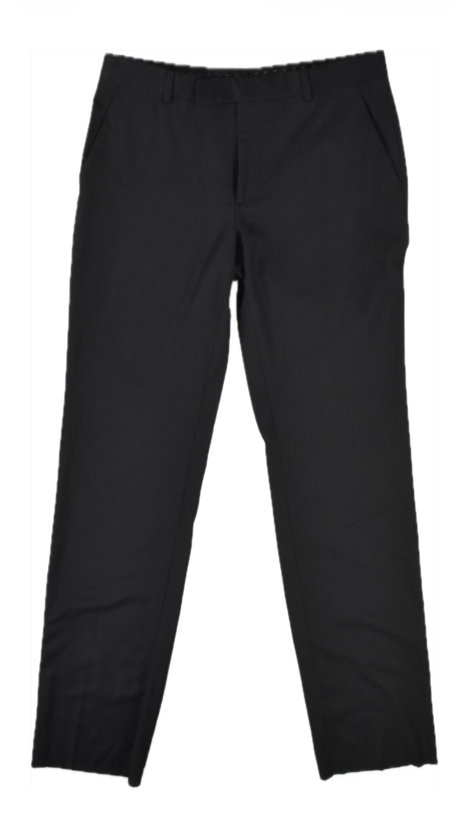 John Varvatos Men's Slim Black Fleece Wool Pants 32 New