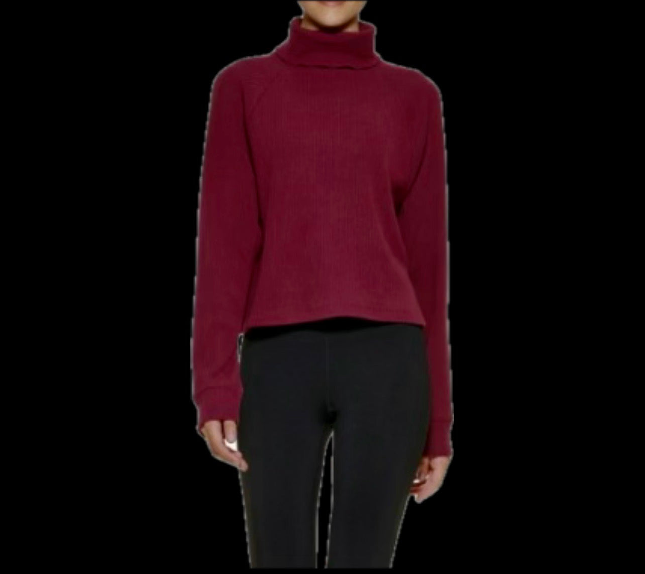 Calvin Klein Performance Waffle Knit Long Sleeve Turtleneck S PFGT0261 $49.50