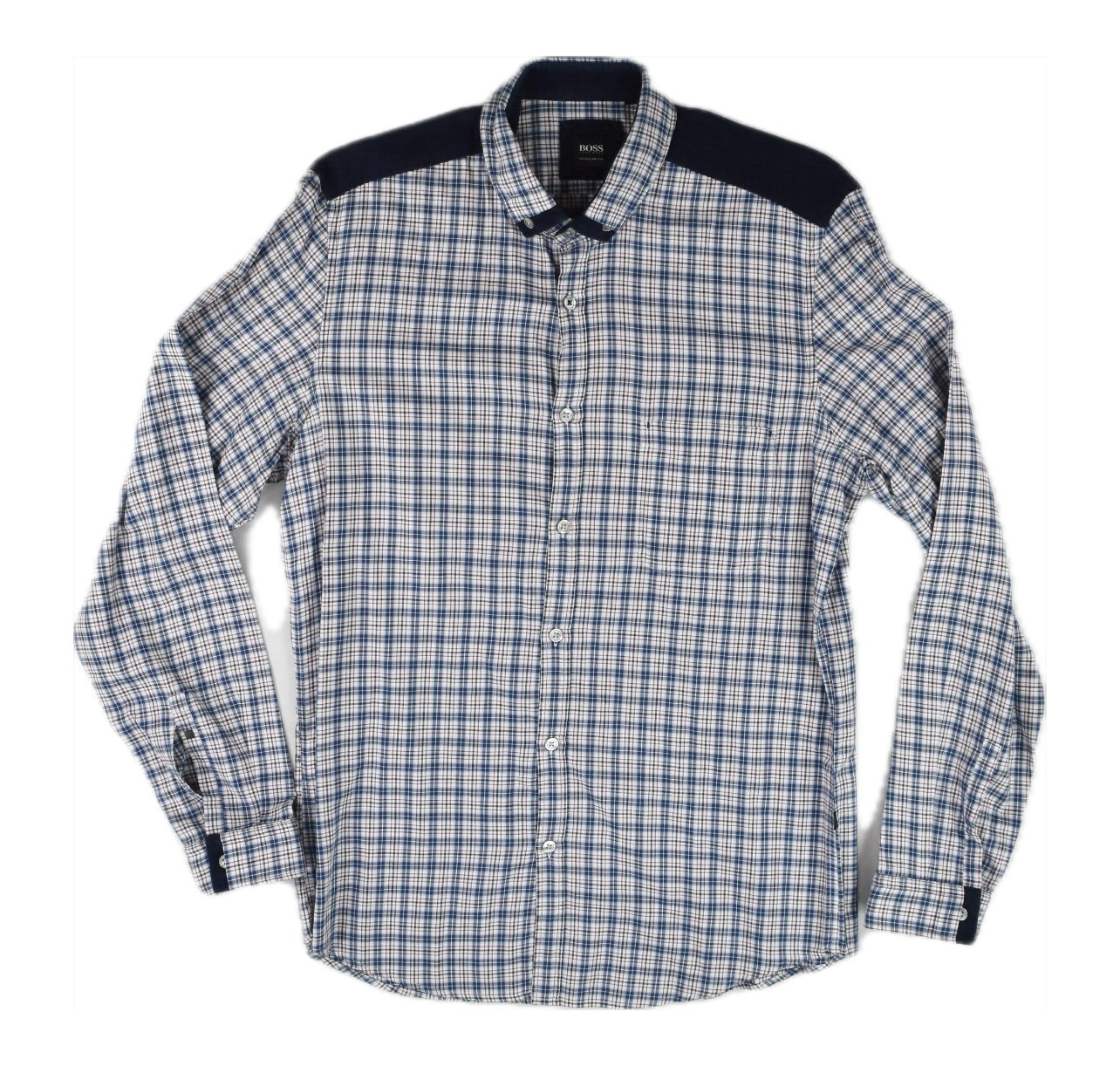 Hugo Boss Men's Regular Fit Cotton Corduroy Detail Shirt Size M New $198