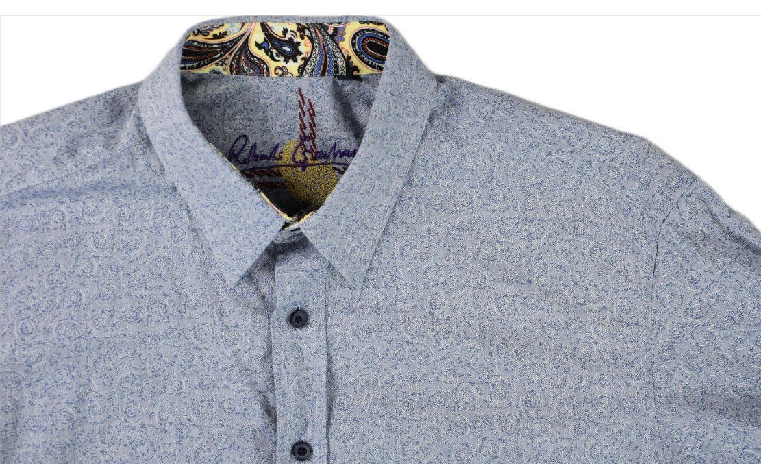 Robert Graham Men's Light Blue Textured Shirt Size L MINT