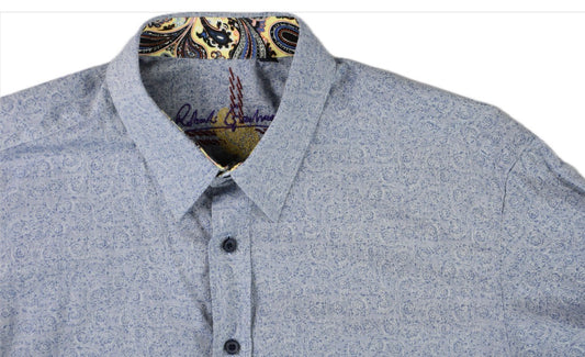 Robert Graham Men's Light Blue Textured Shirt Size L MINT