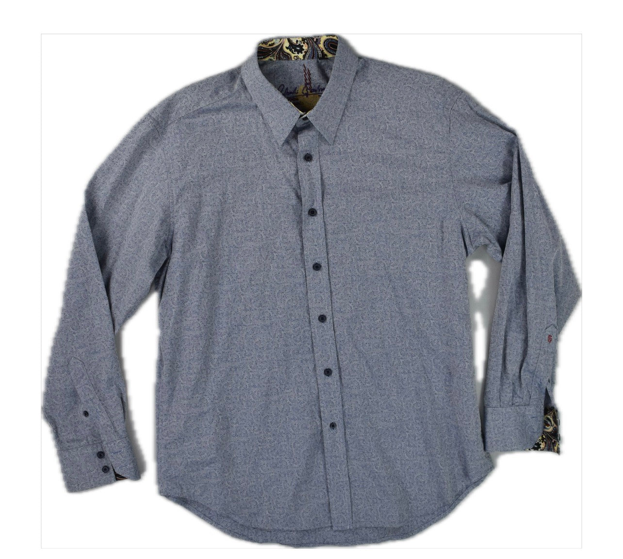 Robert Graham Men's Light Blue Textured Shirt Size L MINT