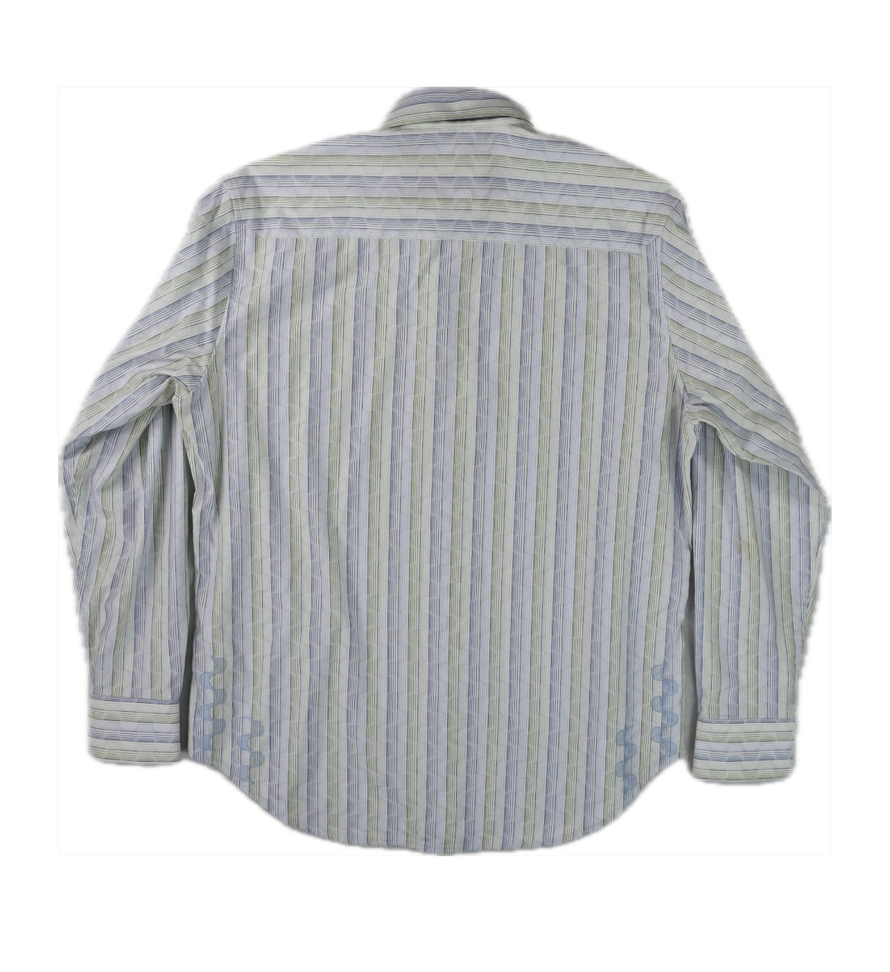 Robert Graham Men's Multi Color Stripe Shirt Size L Spots On Sleeve