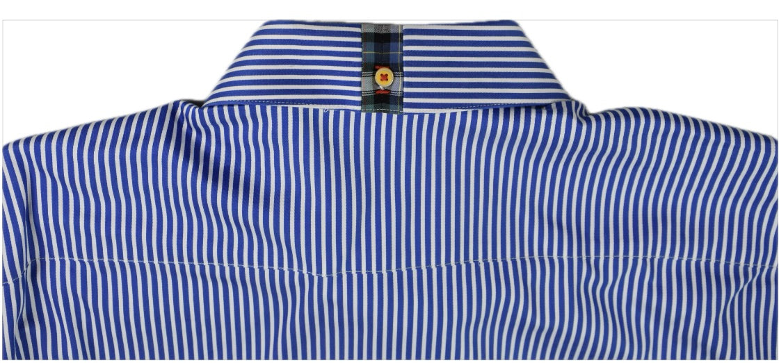 Robert Graham Men's Blue White Stripe Shirt Size M MINT