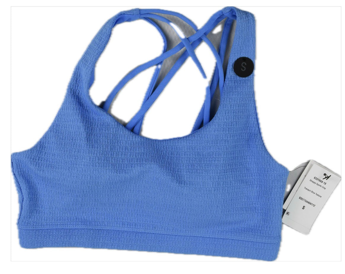 Cotton On Intimates Gray Strappy Crossover Back Sports Bra S NEW $25  670031-02