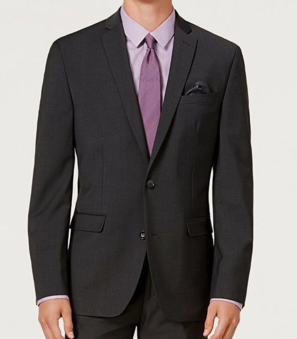 BAR III Mens Wool Blend Gray Slim-Fit Suit Jacket 40 R NEW $425 THTO1CYZ001