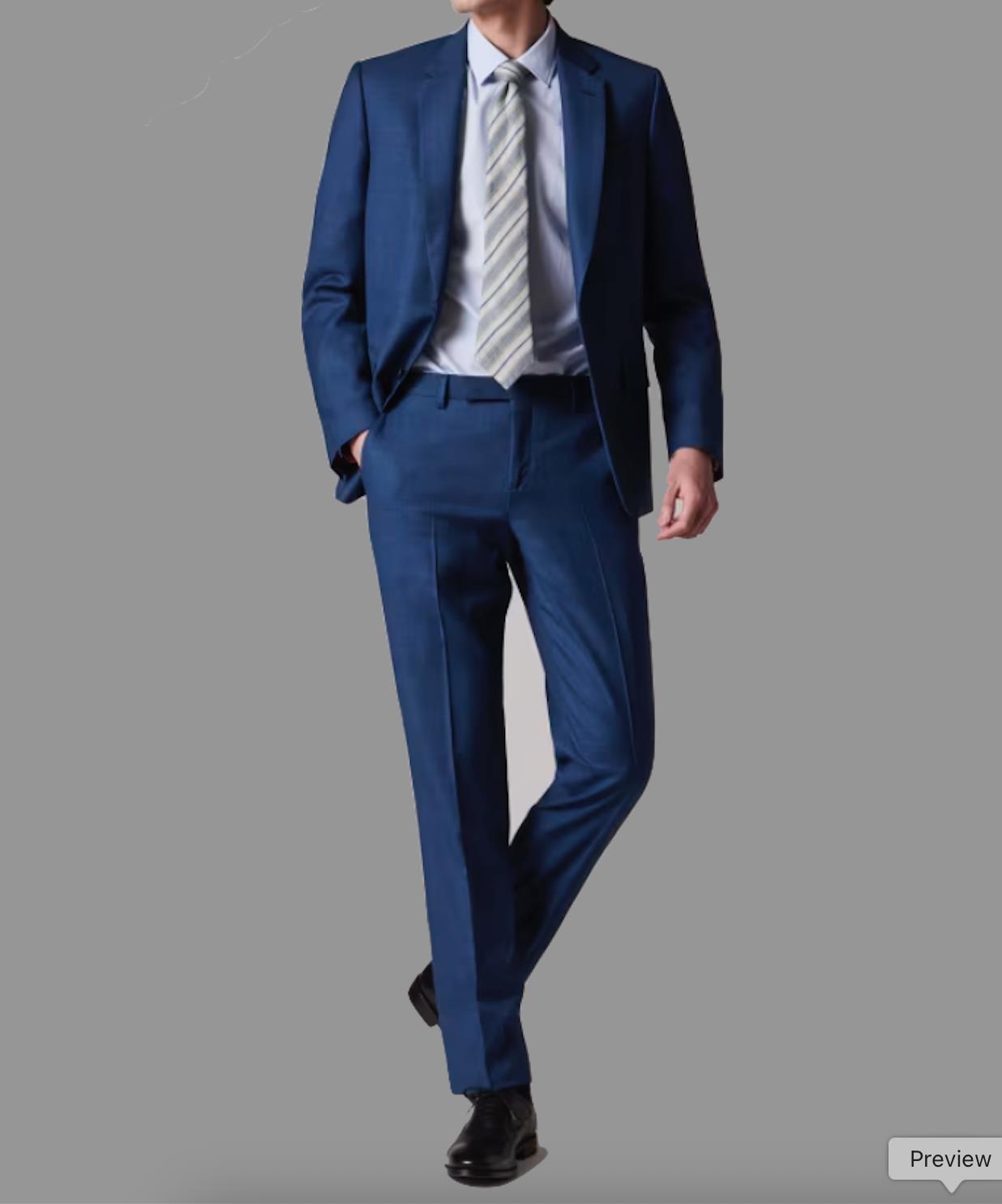 Paul Smith Wool Suit 2-BTN Flat Front 2 Vent 42 R   $995   M1R-1439-K01172-44