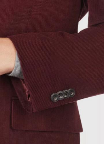 Michael Kors Mens Classic fit Burgundy Corduroy Sport Coat 40 L  KDLL1K6Y0141