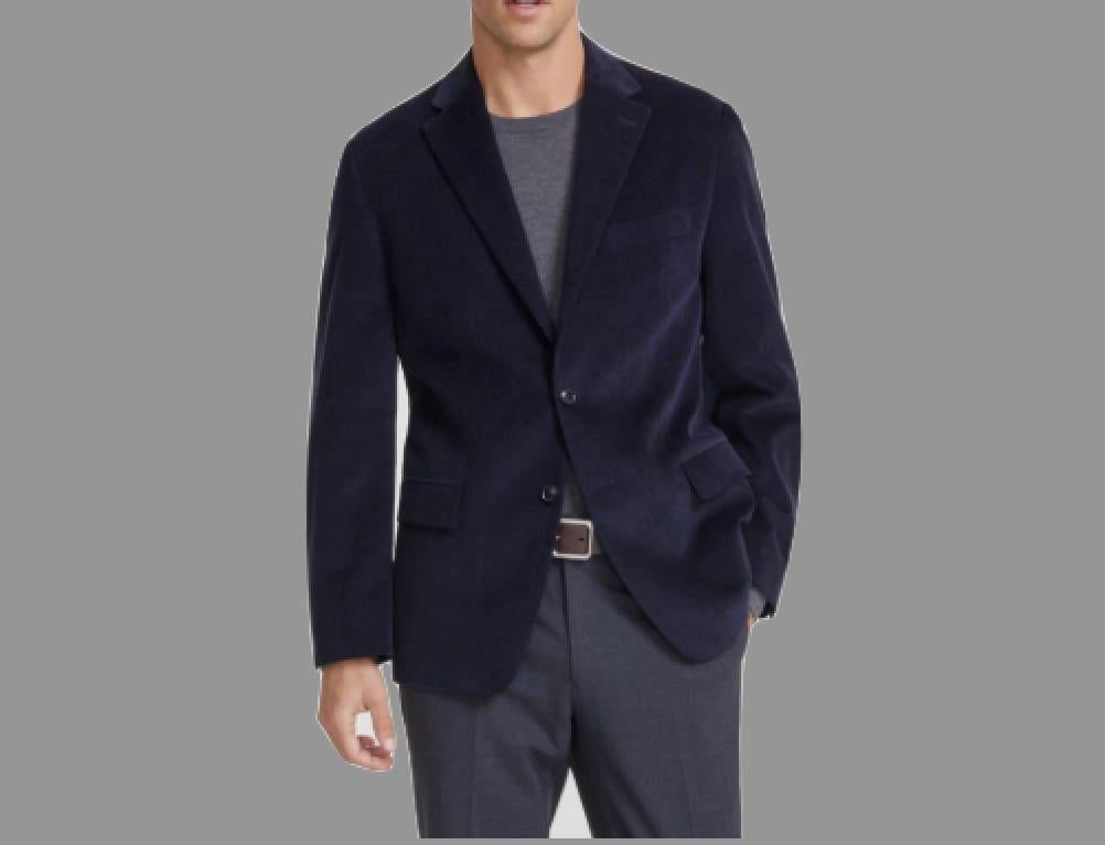 Tommy Hilfiger Men's Modern fit Navy Corduroy Sport Coat 38 R $295 DALR1AUA060