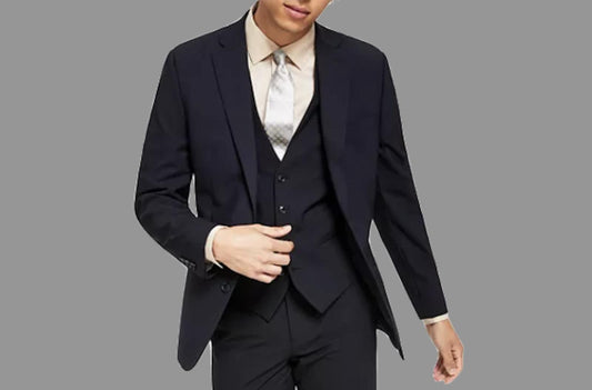 Bar III Men Slim Suit Jacket Black Wool Blend Blazer 38 R NEW $425 THT01CYZ0002