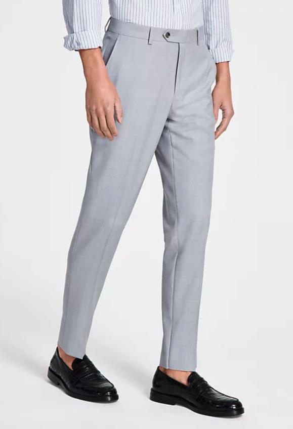 BAR III Men's Wool Blend Light Gray Slim 2 Piece Jacket Pant Suit 36 S NEW