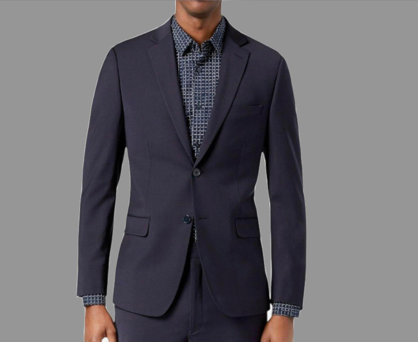 Calvin Klein Men Wool Blend Skinny Fit Suit Jacket Blazer 38 L $450 MIZO17QX0002