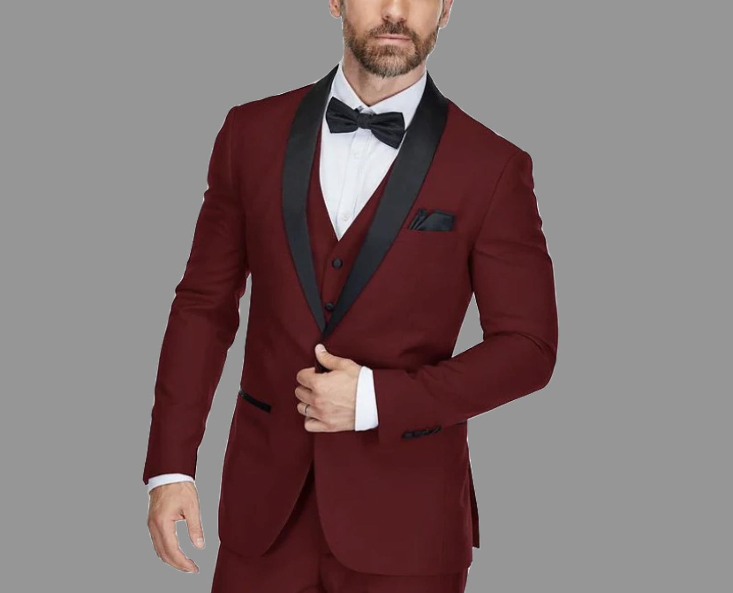 Gino Vitale Men's 3-Piece Slim Fit Shawl Lapel Tuxedo Suit 42 S NEW $350  TX3009