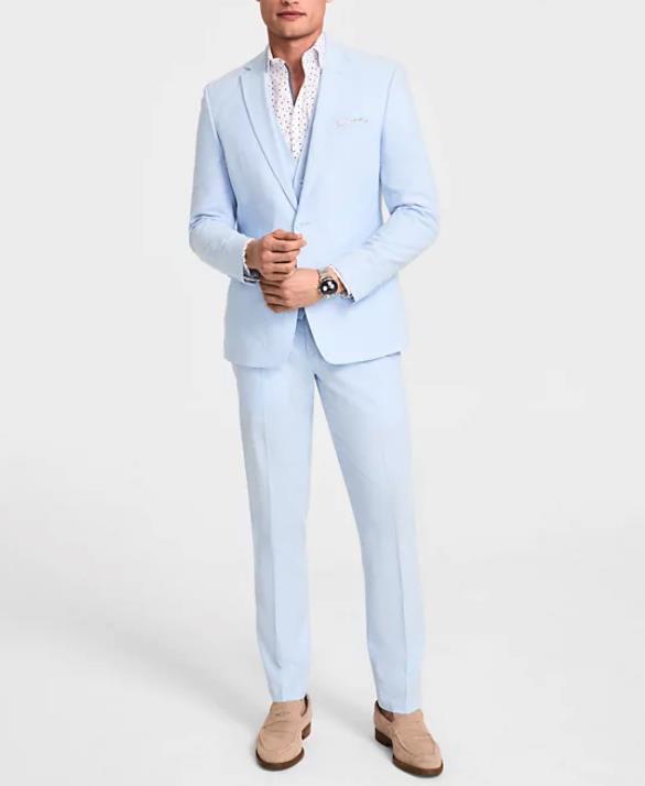 Bar III Men's Slim Linen Suit Jackets 40 L Pants 32 X 30  NEW $495