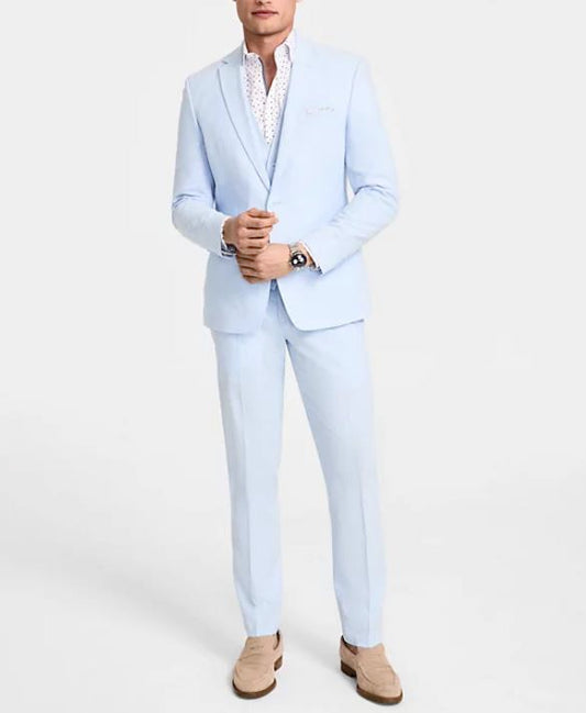 Bar III Men's Slim Linen Suit Jackets 40 L Pants 32 X 30  NEW $495