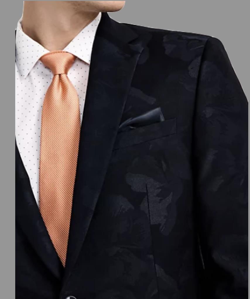 Bar III Men's Slim Jacquard Floral Evening Smoking Tux Jacket  40 S TTAY1CQB0000