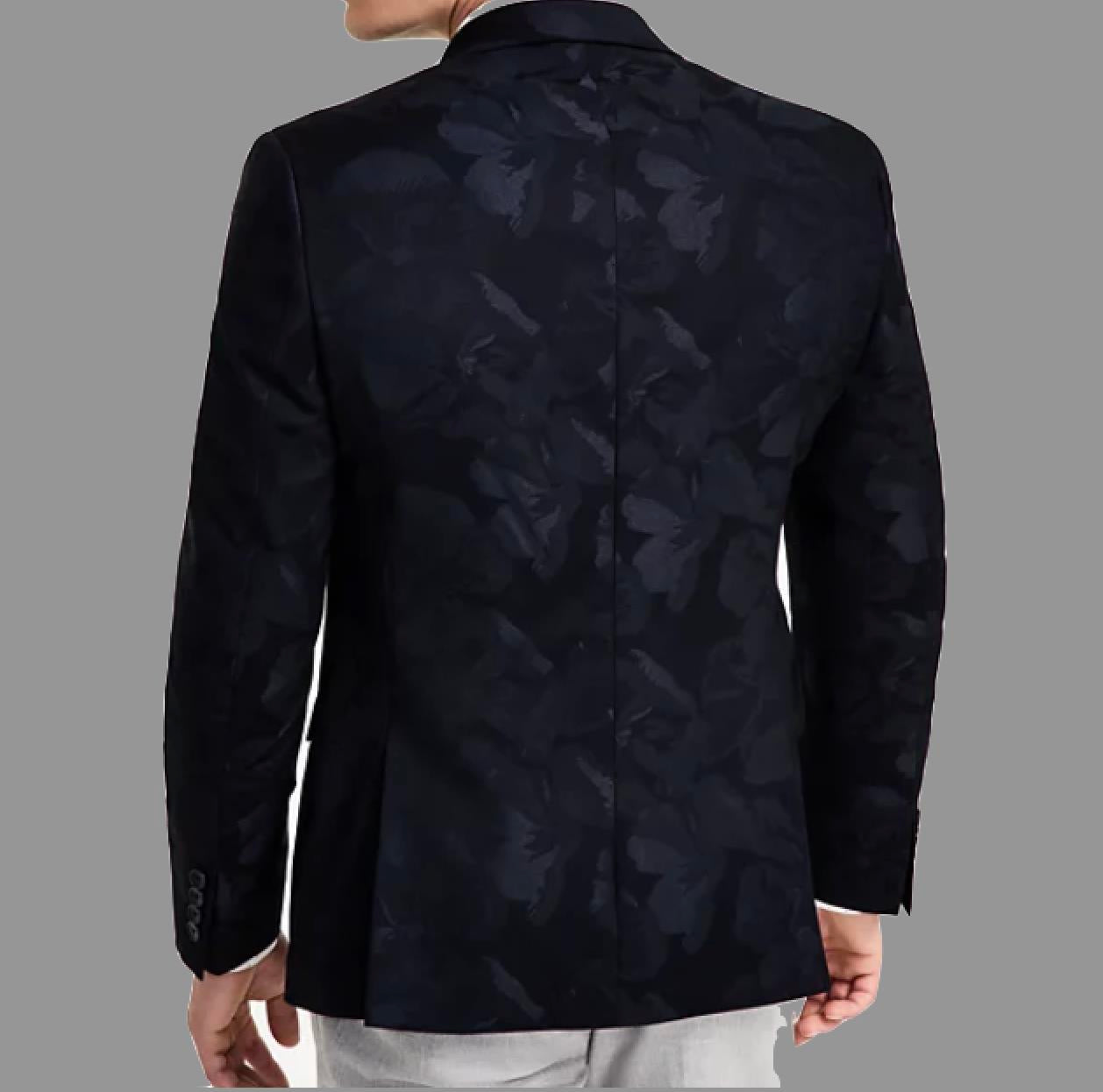 Bar III Men's Slim Jacquard Floral Evening Smoking Tux Jacket  40 S TTAY1CQB0000