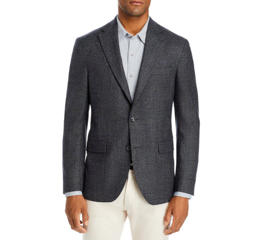 Jack Victor Mens Regular Fit Micro Neat Wool Sport Coat 44 L NEW $795 1222114216